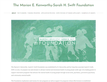 Tablet Screenshot of kenworthyswiftfoundation.org